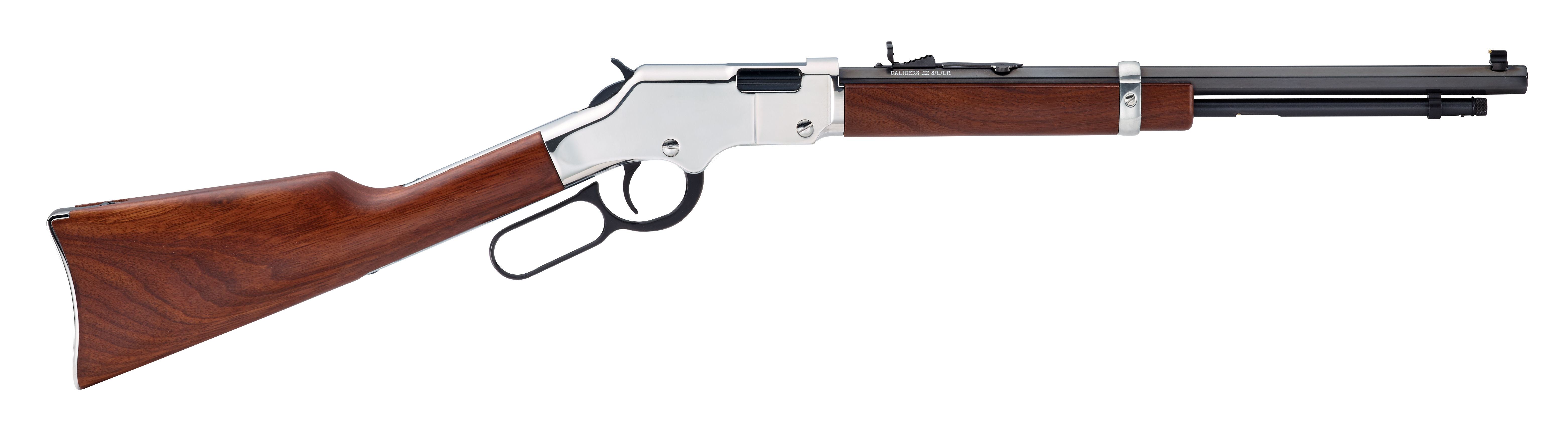 HENRY H4 GOLDEN BOY SILVER YOUTH RIFLE .22 S/L/LR 12 LR/14 L/18 S 17"